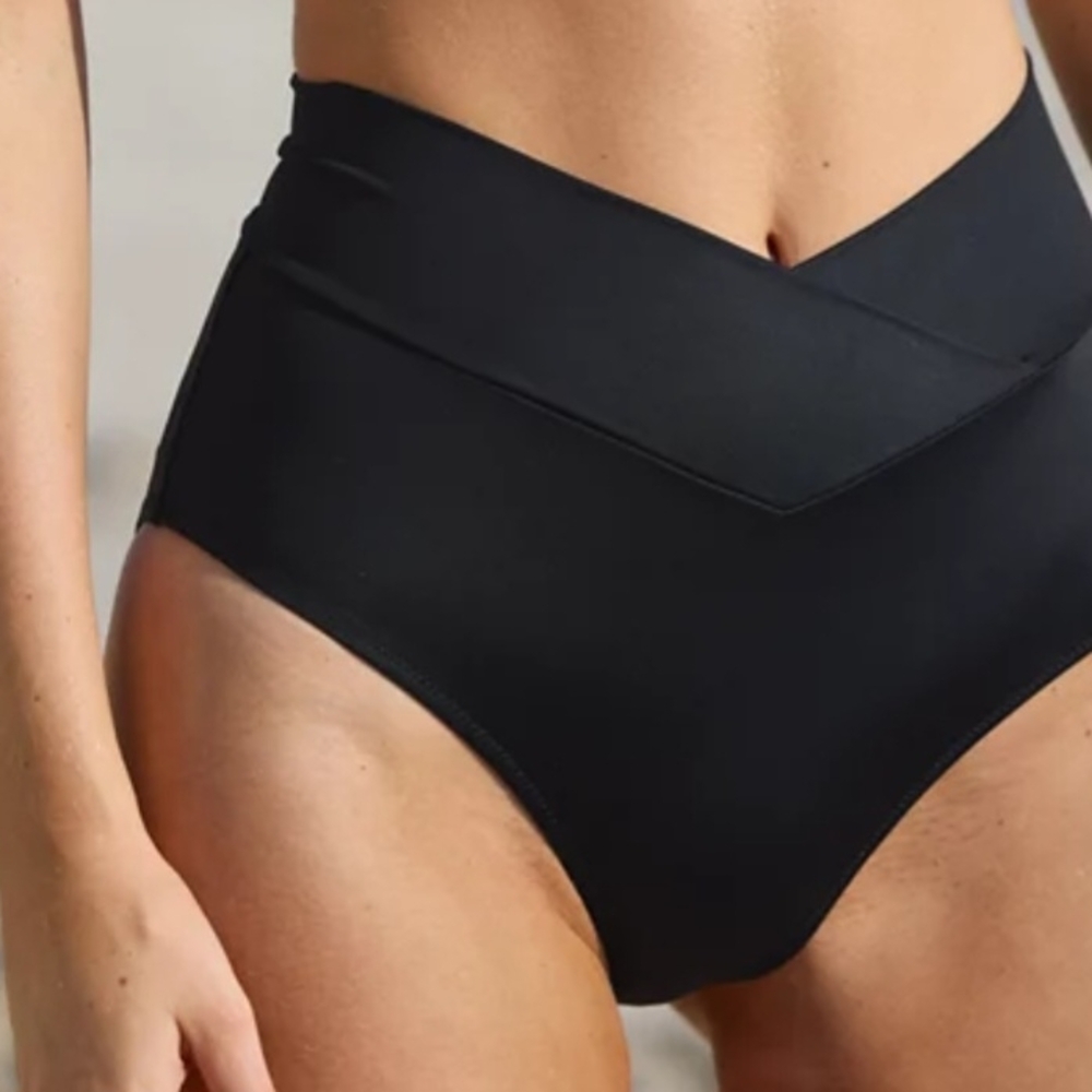 Aerie High-Waisted Multi Color Striped Bikini Bottom